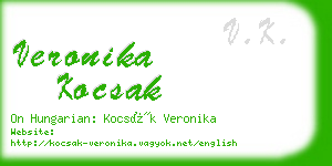 veronika kocsak business card